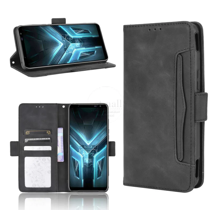Чехол кошелек для Asus ROG Phone 3 ZS661KS Магнитный чехол книжка с откидной крышкой Phone3