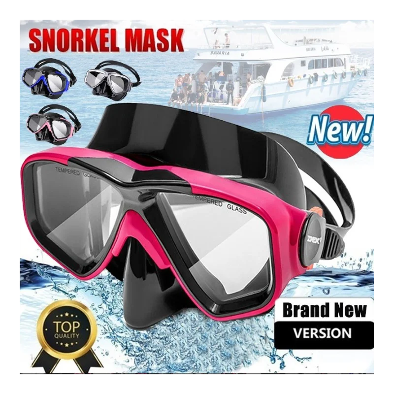 

Очки для дайвинга с полностью лицевой маской, цветные аксессуары для подводного плавания, сверхнизкая громкость, в металлической оправе