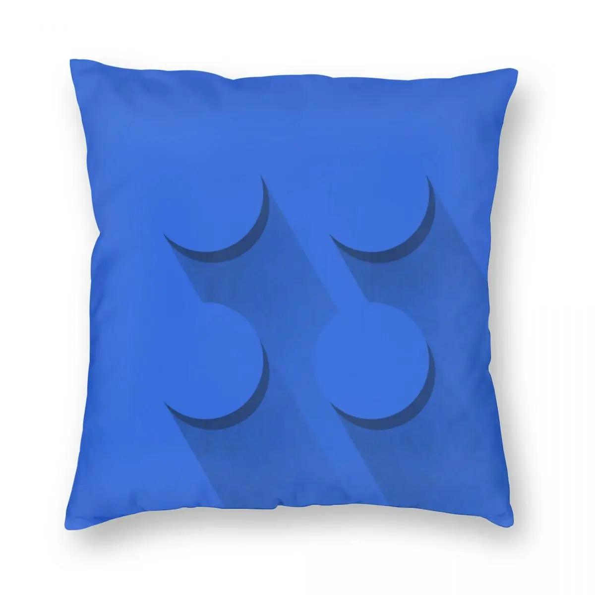 

Blue Brick Square Pillowcase Polyester Linen Velvet Creative Zip Decor Pillow Case Bed Cushion Case 45x45