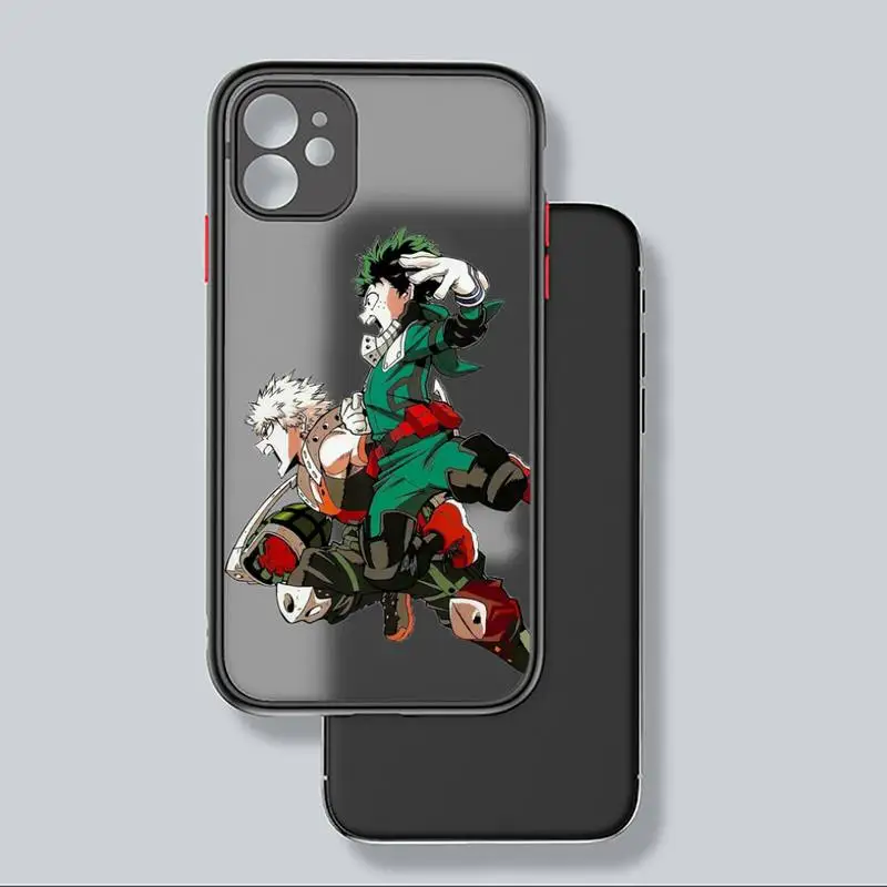 

Anime My Hero Academia buko Phone Case For iphone 12 11 8 7 plus mini x xs xr pro max matte transparent cover