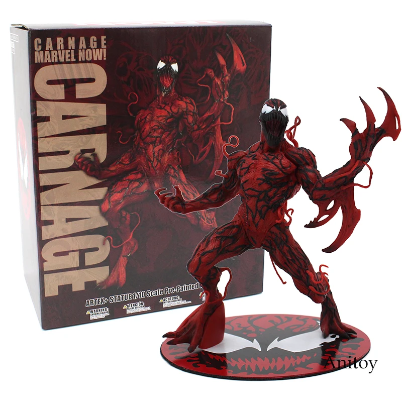 Удивительный Человек-паук Venom Carnage ARTFX+ Статуя 1/10 масштаб предварительно окрашенная фигурка Модель Набор 17 см