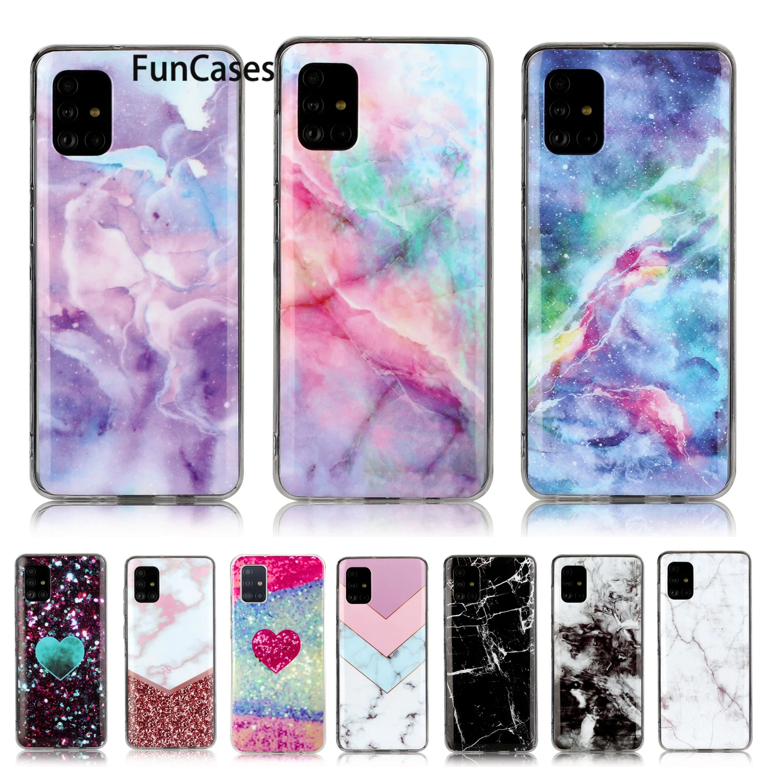 Чехлы для телефонов Samsung A30 блестящие мягкие силиконовые чехлы Galaxy capinha A20 A31 A40 A41