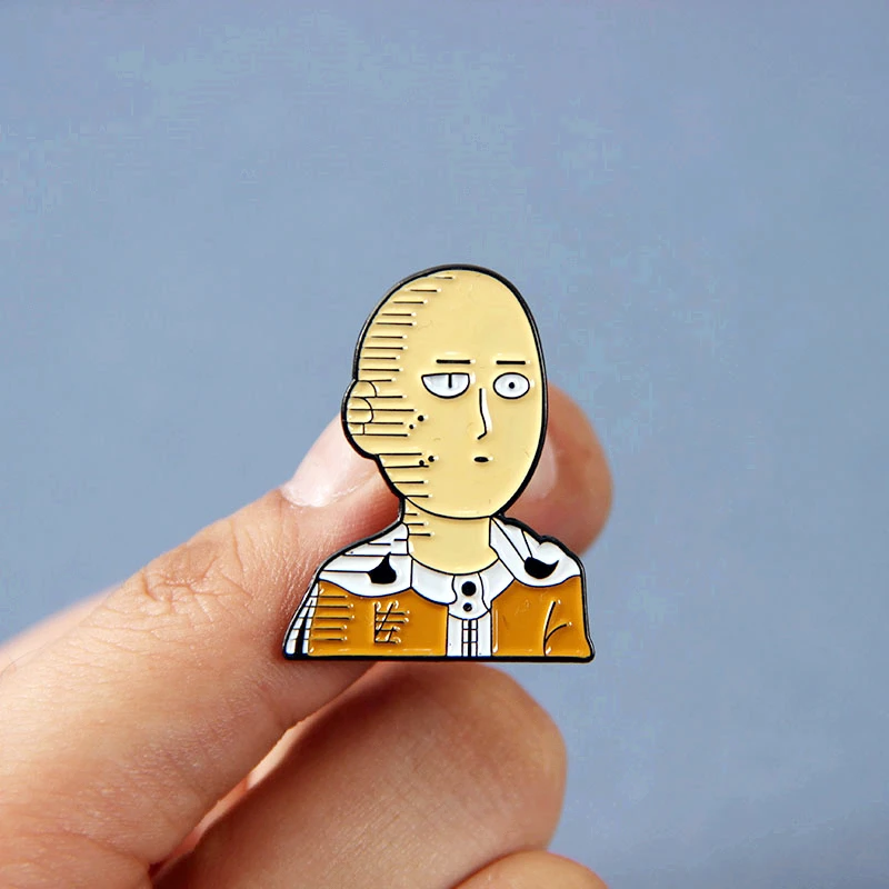 Сайтама ONE PUNCH MAN Genos брошь на булавке эмаль металлические значки лацкан броши