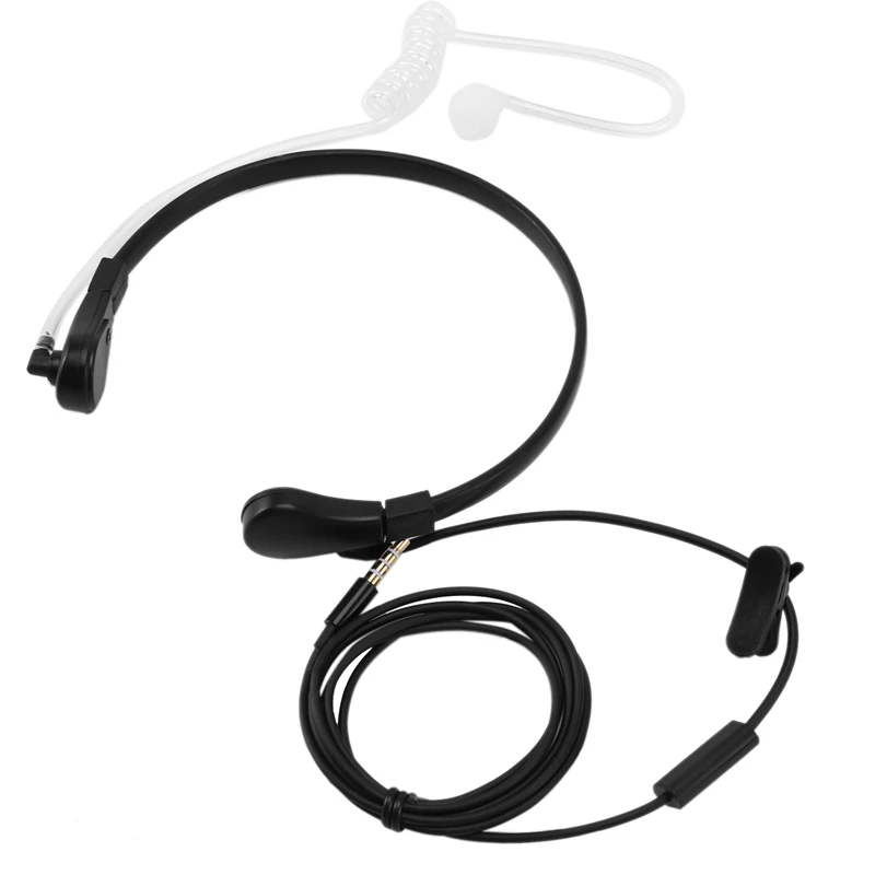 1pin 3.5mm Throat Mic Microphone Covert Acoustic Tube Earpiece Headset For Samsung/HTC/LG/Blackberry/MOTORO Smart Phone Earphone |