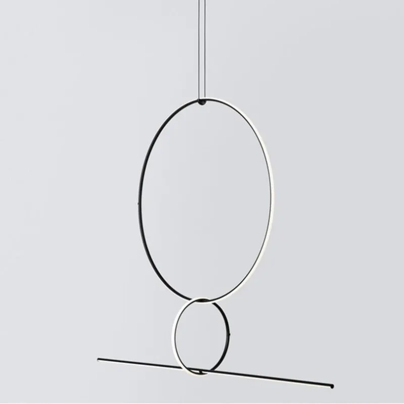 Светодиодный ная кольцевая люстра светильник геометрической формы в