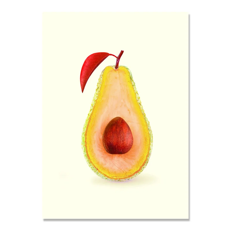 Постер с фруктами в скандинавском стиле настенные картины авокадо для гостиной