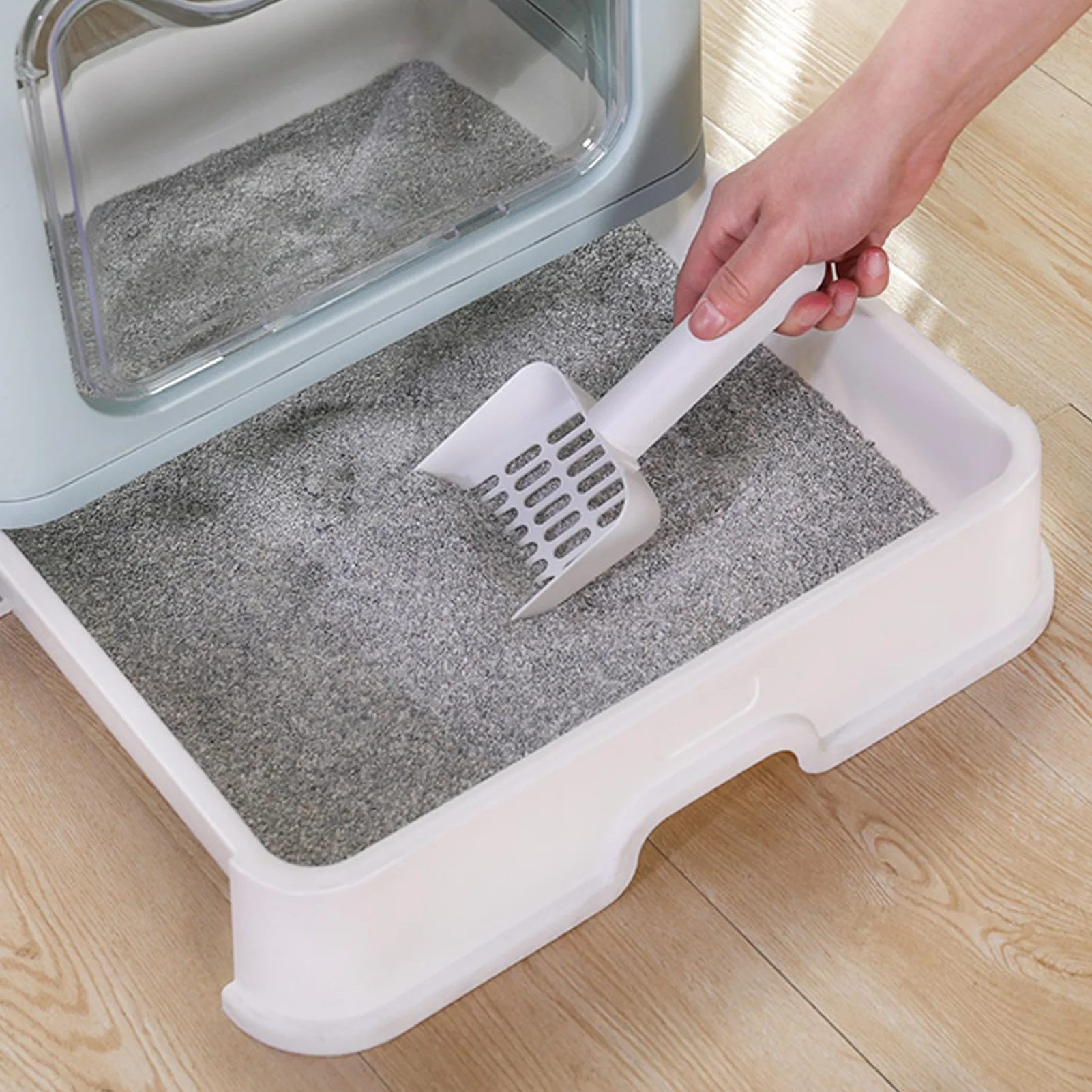 Ящик для кошачьего туалета полностью закрытый выдвижной ящик защита от брызг и