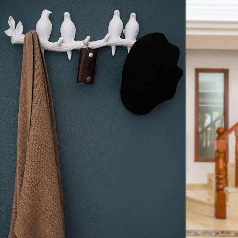 

Birdie Coat Rack Nordic Ins Wall Hanging Decorative Ornaments Creative Resin Cloth And Hat Hook Living Room Coat Rack Key Holder