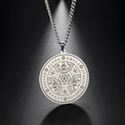 FISHHOOK Enochian Angel волшебный амулет Alpha AGLA Tetragrammaton ожерелье Сверхъестественное Амулет для мужчин подарок из нержавеющей стали ювелирные изделия