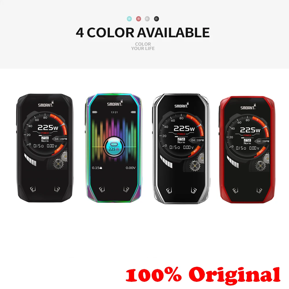 Оригинальный Smoant naoo 225 Вт TC коробка мод Классический Пользовательский интерфейс