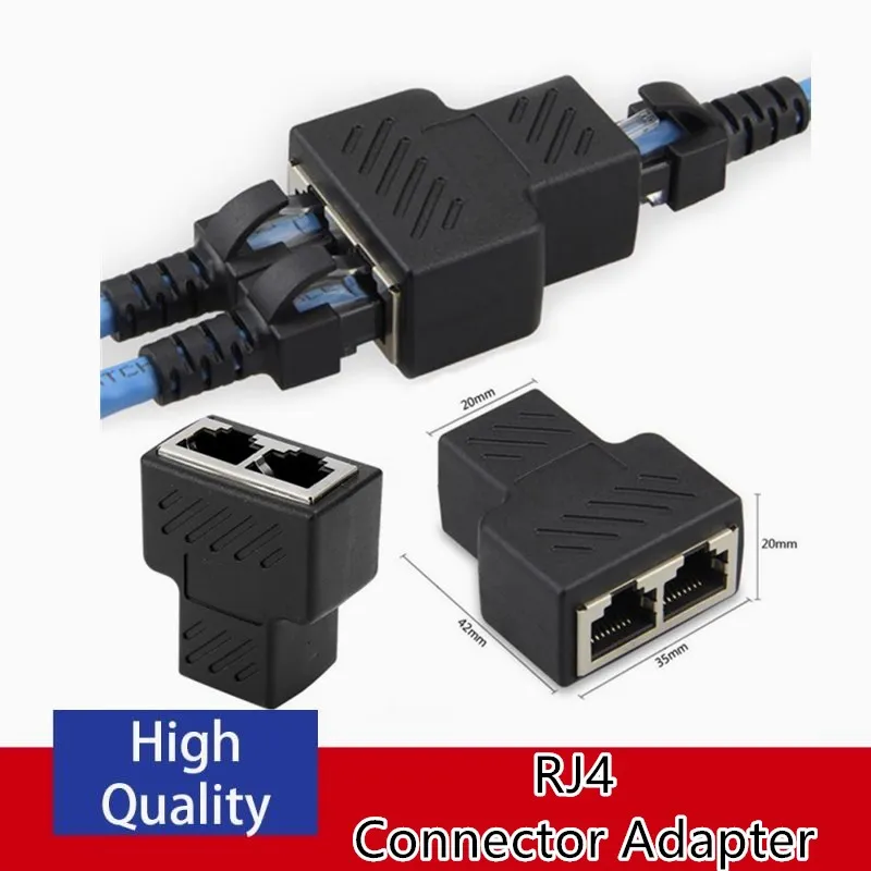 Разветвитель RJ45 с 1 на 2 каналами Женский сетевой кабель Ethernet LAN двойной разъем