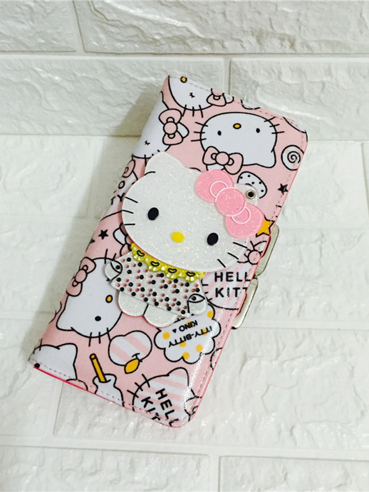 Модный женский короткий кошелек HELLO KITTY с героями мультфильмов милый детский