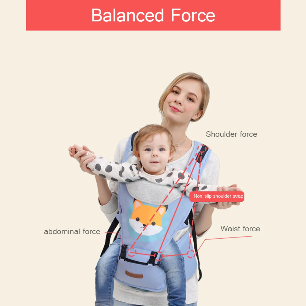 кенгуру для детей Мультяшный эргорюкзак малышей Хипсит детский слинг