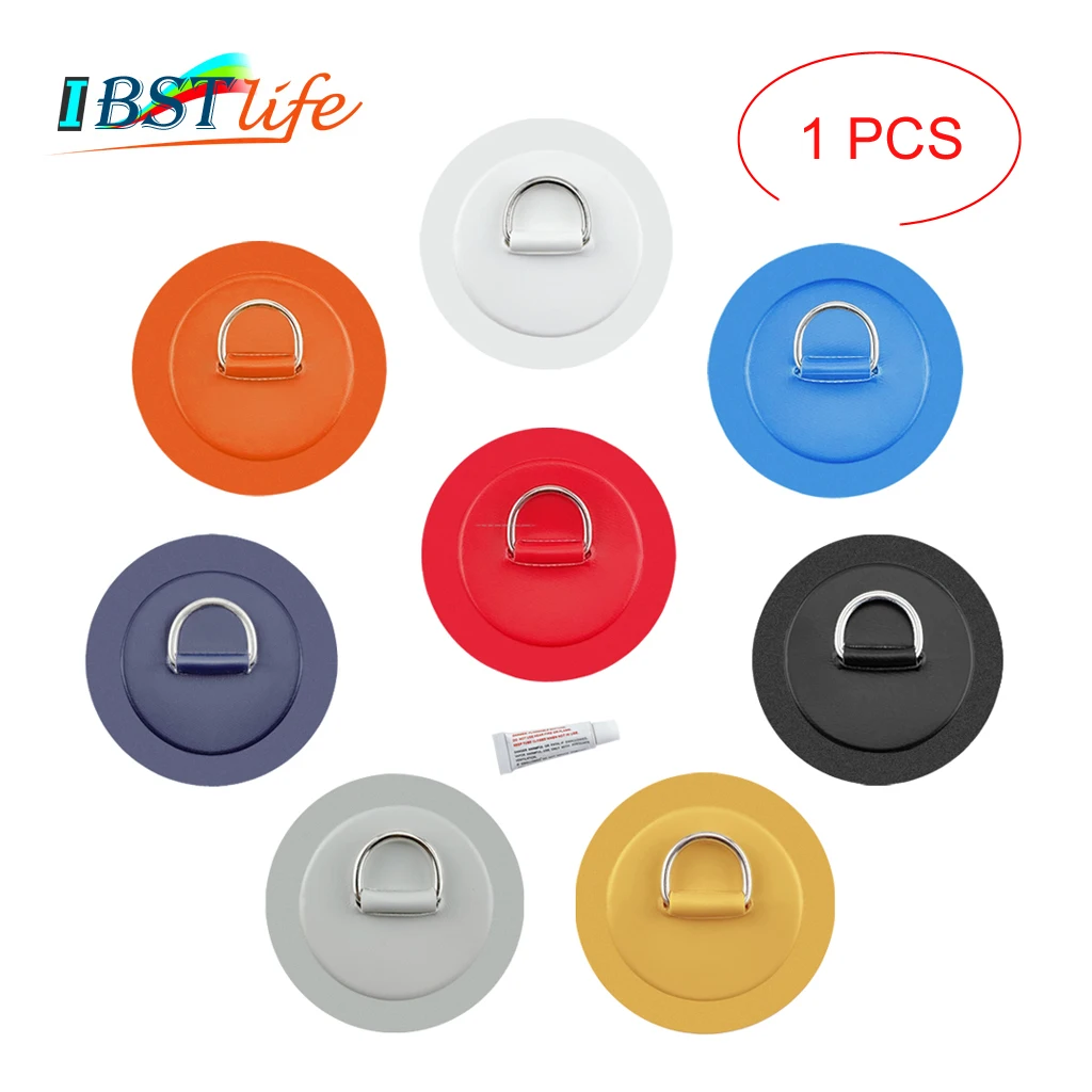 

4.3inch 11cm Stainless Steel D Ring Pad/Patch With Glue for PVC Inflatable Boat Raft Dinghy Canoe Kayak Surfboard SUP Tie Down