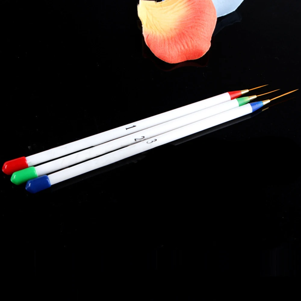 Nail Dotting Pen 5 Pcs Point Flower DIY Art Tool 3D Crystal Brush Set Drill Gel Polish Drawing | Красота и здоровье