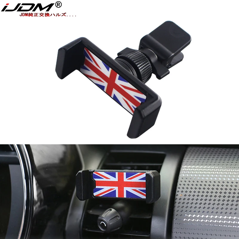 

Universal Union Jack Car Phone Holder Air Vent Outlet Mount Cell Phone Holders Bracket For Mini Cooper One JCW S F60 Car-Styling