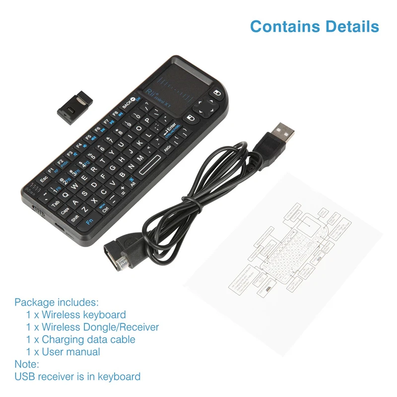 X1 мини беспроводная клавиатура Touch 2 4G Fly Air mouse с сенсорной панелью для игр