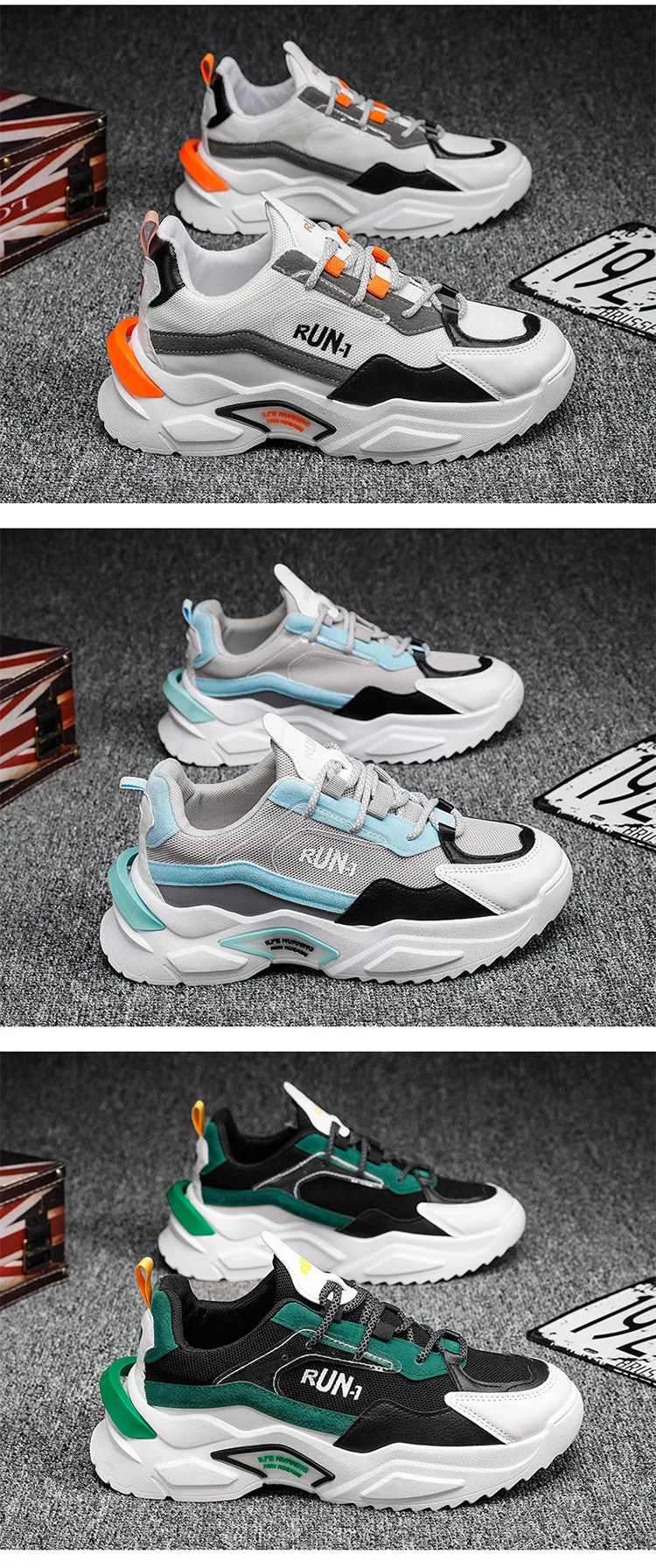 

2021 Hot Style Wild Trend High Help Dad Shoes Men Sneakers