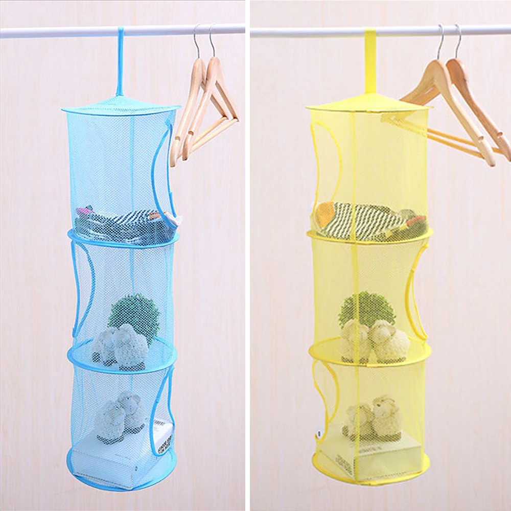 4-слойная Складная рыболовная подвесная сумка для хранения сушильной сети