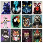 Новый полностью Квадратный бриллиант, 5D картина вышивка крестом, кота, совы; Ленивец лиса дизайнерский чехол с изображением Льва медведя 3D DIY круглый бриллиант дрель Рисунок мозаики L121