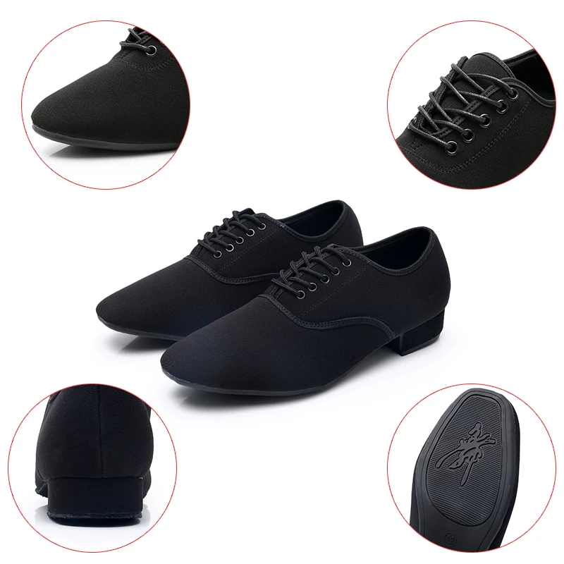 HROYL Men Dance Shoes Ballroom Latin Dance Shoes Samba Modern Jazz Tango Dancing Shoes Genuine Leather Salsa dance shoes