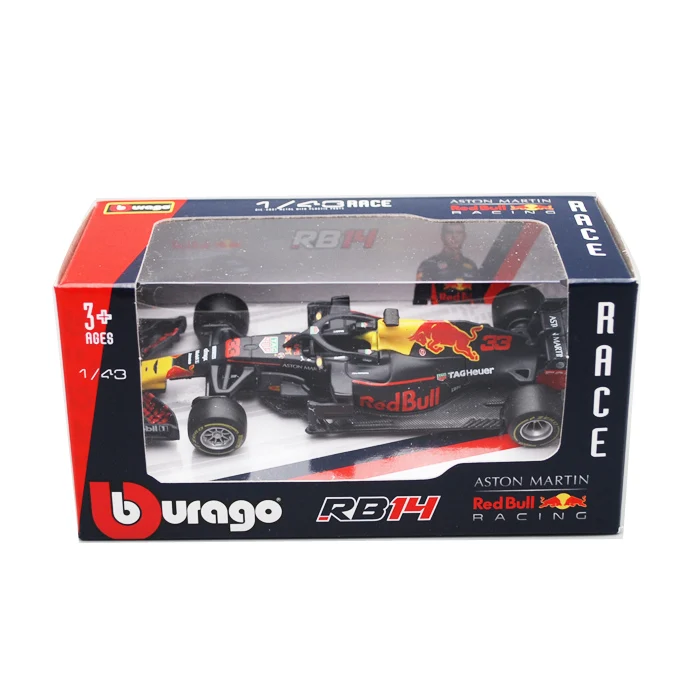 Bburago 1/43 1:43 2018 RB14 Red Bull Verstappen No33 F1 формула 1 гоночный автомобиль литой Дисплей Модель