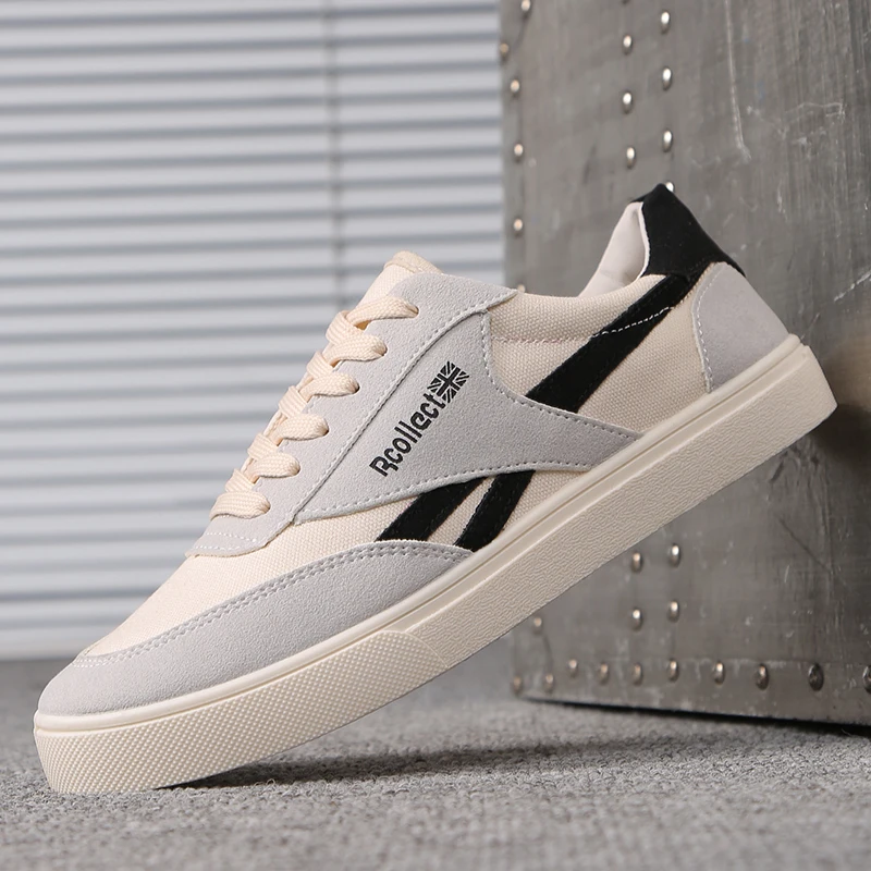 Men Shoes Canvas Casual Fashion Sneakers Spring/Autumn 2019 New Breathable Lace-up Low-up Mixed Colors Mens High Quality | Обувь