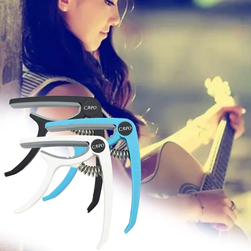 kunststoff gitarre capo für 6 string akustische klassische elektrische guitarra tuning clamp musical instrument zubehör free global shipping