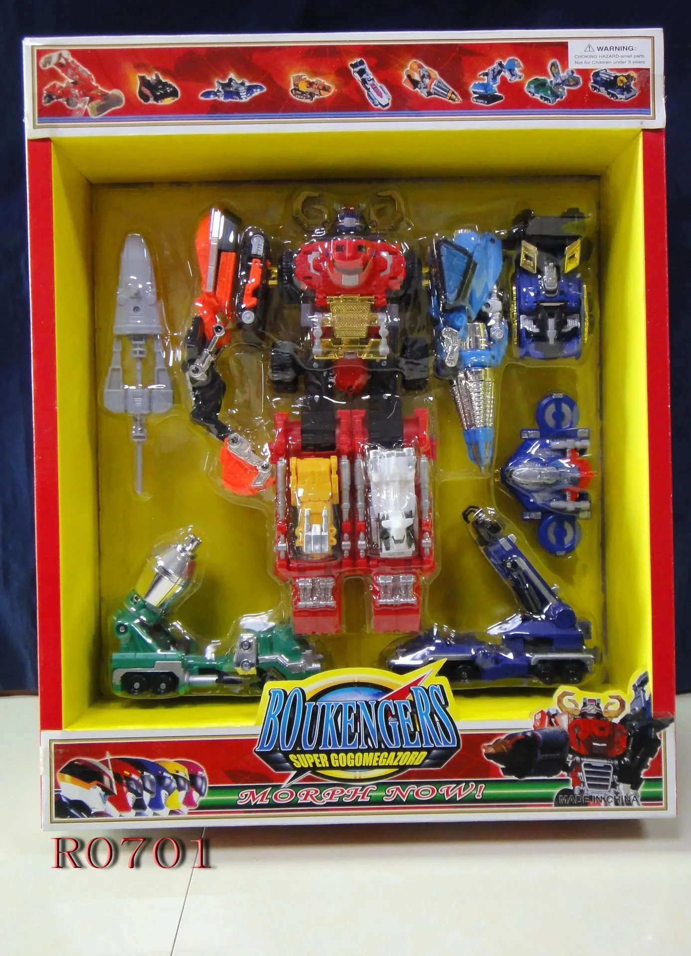 

Super Sentai Rangers Gogo Sentai BoukenGer Transformation Robot Action Figures Model Toy Collection Combination Kids Toy Gift