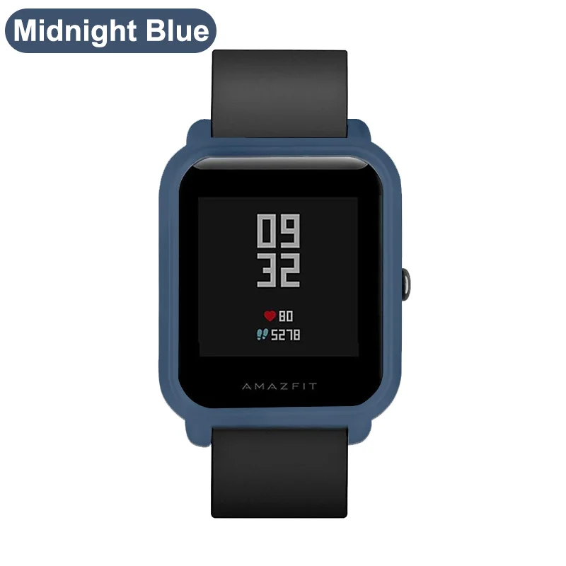 Midnight Blue XShum Amazfit bip чехол протектор для Xiaomi amazfit bip аксессуары Бампер ТПУ Защита экрана защитный чехол - Цвет: Midnight Blue