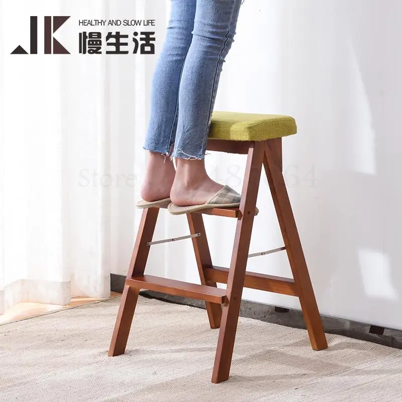 Складной стул из массива дерева бытовой складной Многофункциональный