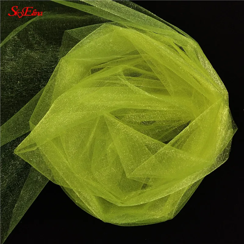 spring green 15 см* 5 м блестящая фатиновая юбка-пачка из органзы с прозрачными кристаллами для девочек, сделай сам, подарок для свадебной вечеринки, декор для детского душа, поставка 7z - Цвет: spring green