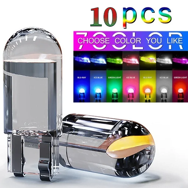 

T10 W5W WY5W 168 501 2825 COB LED Car Wedge Parking Light Instrument Lamp Auto License Plate Light Clearance Light
