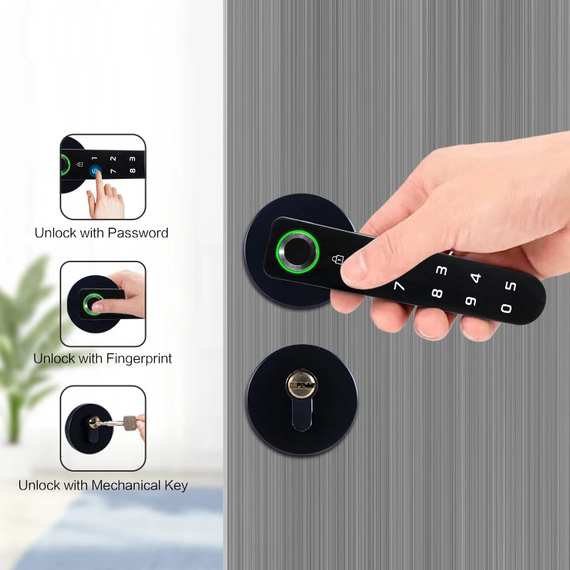 Биометрический полупроводниковый замок с отпечатком пальца умный дверной