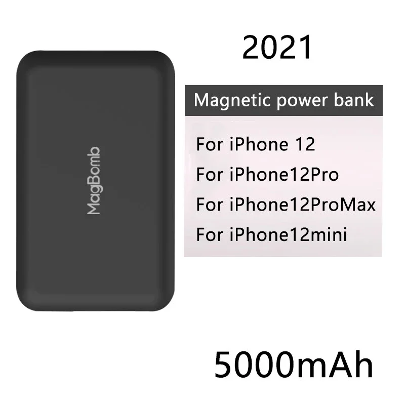 

15W 5000mAh Portable Magnetic Wireless Mini Power Bank Fast Charger For iPhone13 12 12Pro 13ProMax Mobile Phone External Battery