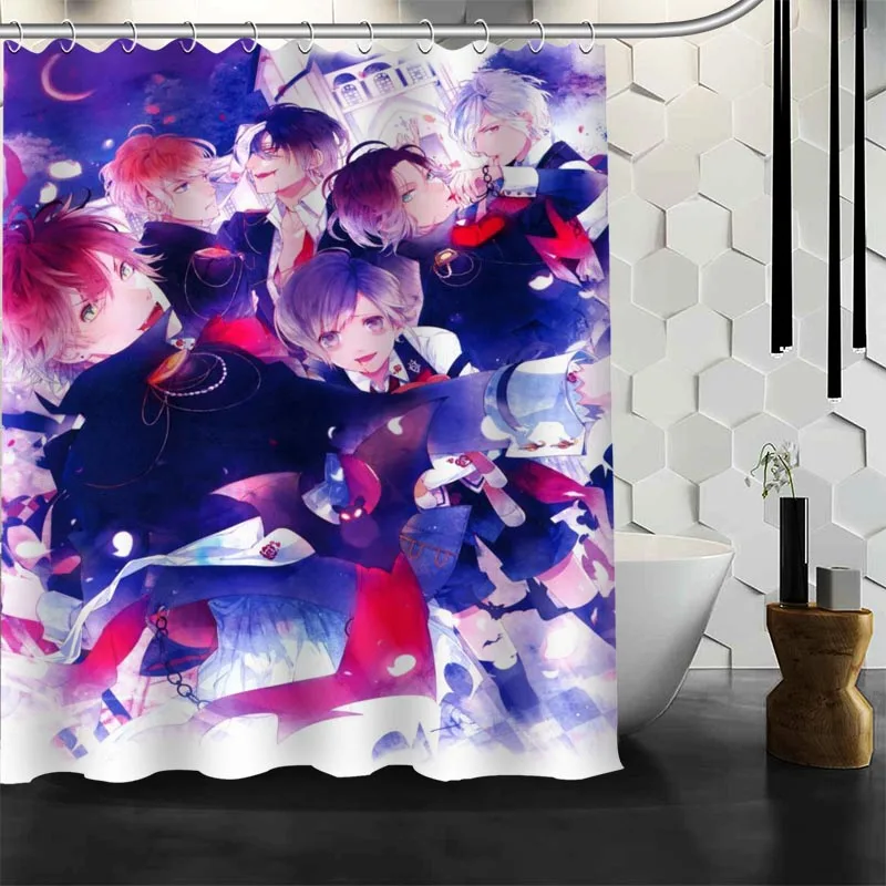 100% полиэстер ткань изготовление размеров под заказ DIABOLIK LOVERS аниме душ Шторы