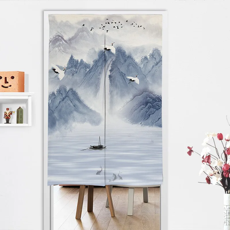 Китайская дверная занавеска с ландшафтом для дома спальни туалета кухни
