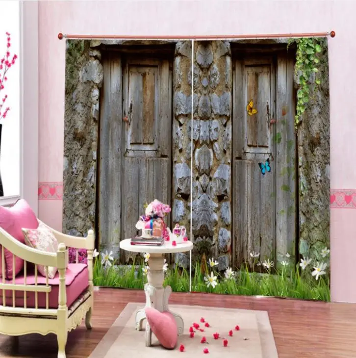 

Шторы блэкаут 3D на заказ, занавески для гостиной, постельного белья, офиса, Ретро стиль, комнатные украшения