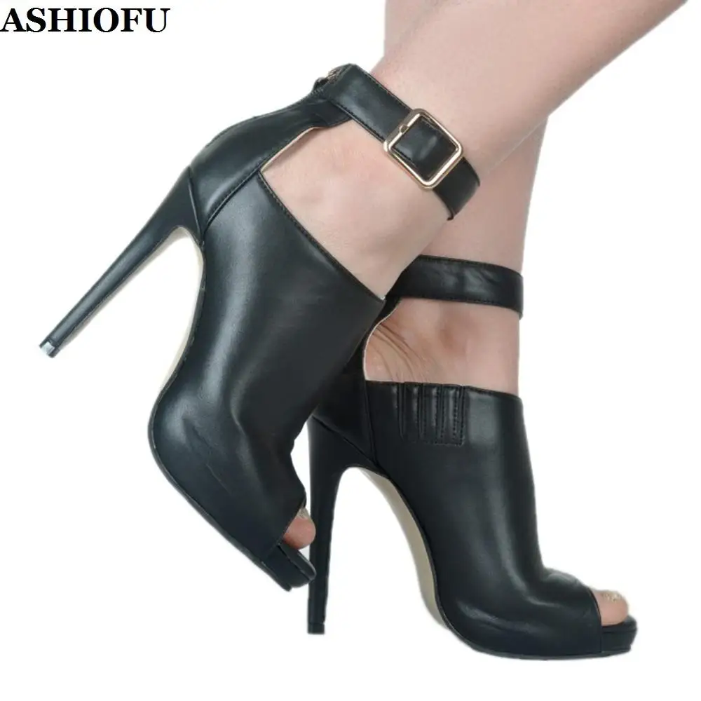 

ASHIOFU/оптовая продажа; Женские туфли-лодочки ручной работы на высоком каблуке; Пикантные вечерние туфли с открытым носком для выпускного веч...