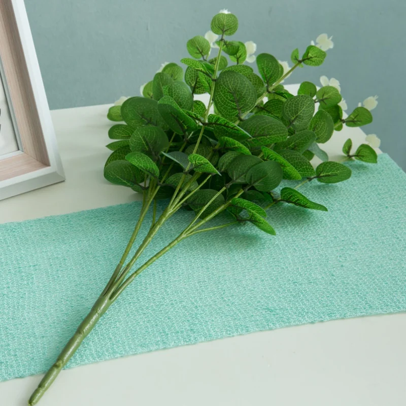 4 вилки 16 головок искусственный эвкалипт украшение для домашнего стола высокое