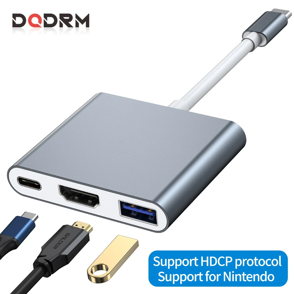 

Адаптер USB Type C в PD Hd-mi Usb 3,0, адаптер для ноутбука, Разветвитель Usb для Macbook Pro, концентратор USB-порта, 3 в 1
