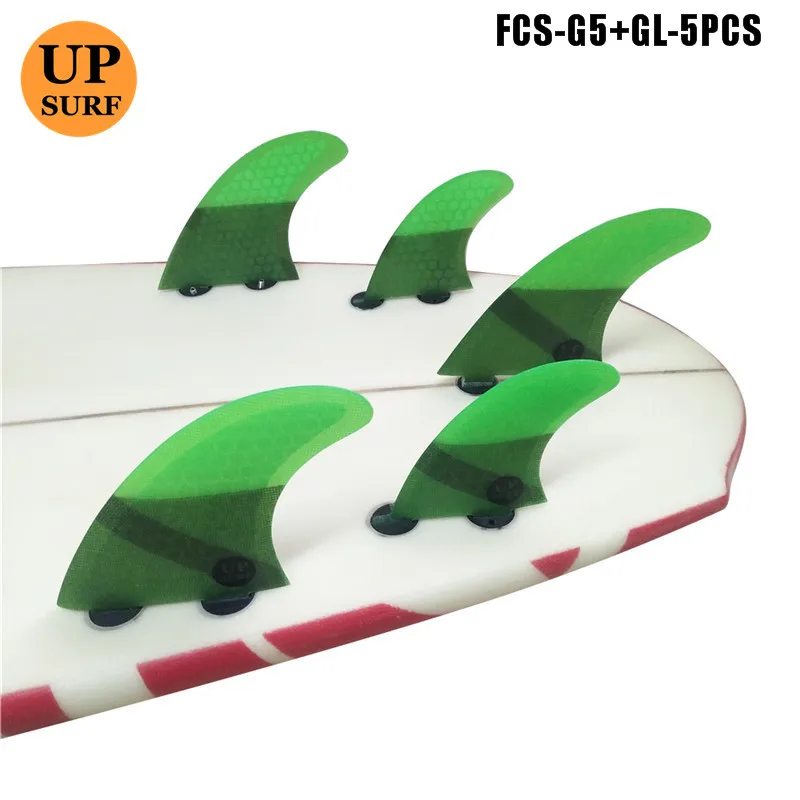 Upsurf логотип FCS плавники G3/G5/GL с винтами и ключ плавники сумка для серфинга сотовый плавник Стекловолокна Плавники FCS Quilhas плавники