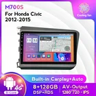 Автомобильный радиоплеер на Android 11 8 + 128G 4G LTE для Honda Civic 2012 2013 2015 Автомобильный видео мультимедиа GPS навигатор SWC