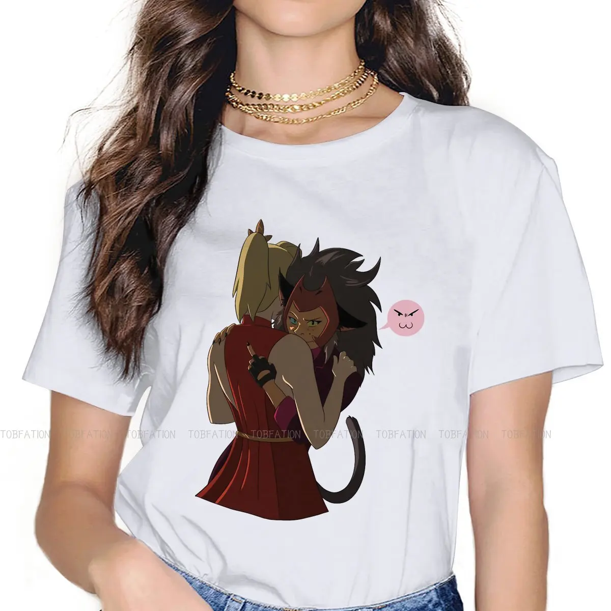 

Catradora Dance Women TShirt She Ra and the Princesses of Power Adora TV Girls Basic Cotton Female Shirt 4XL Funny Hipster Gift