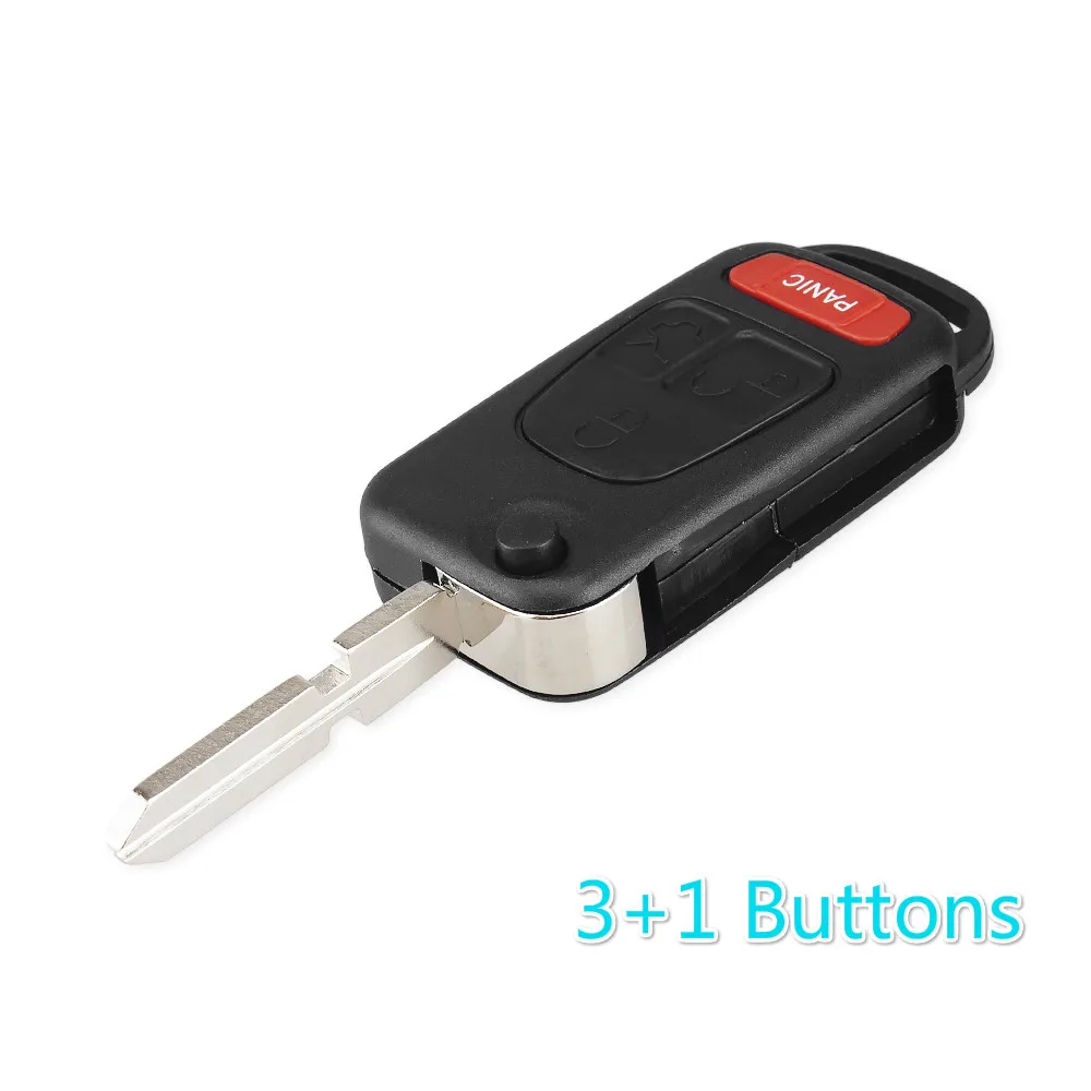 Model 4 KEYYOU 1/2/3/4 кнопки флип складной автомобильный чехол пульт дистанционного ключа для Mercedes Benz C, E, S, ML SL ML55 AMG S500 SL500 - Количество кнопок: Model 4
