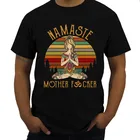Мужская хлопковая футболка, летняя брендовая футболка Om Yoga, футболка Namaste, отличные подарки на день рождения для йоги, модная футболка унисекс