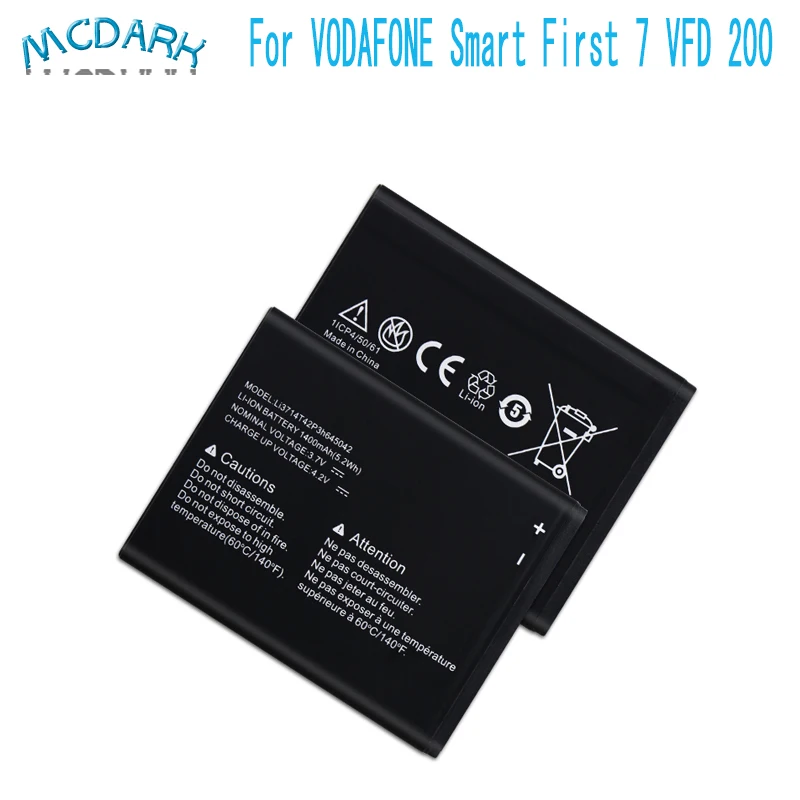 Аккумулятор для VODAFONE Smart First 7 VFD 200 батарея 1400 мАч сменные батареи Li3714T42p3h645042