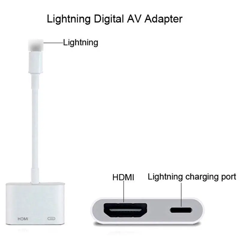 1080P 8 Pin Lightning к HDMI ТВ AV Кабель адаптер для iPhone 5S 6 6S 7 Plus X| |