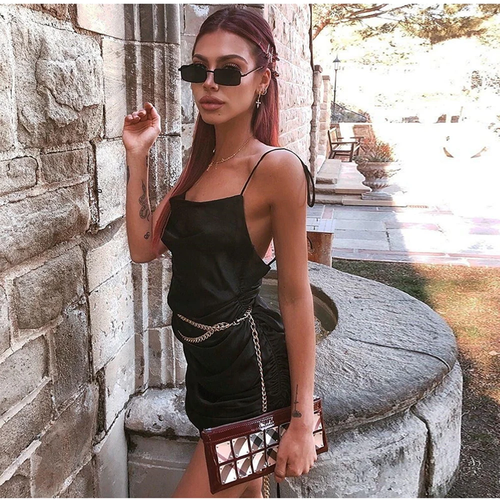 Летнее платье 2020 женские сексуальные вечерние платья с открытой спиной со