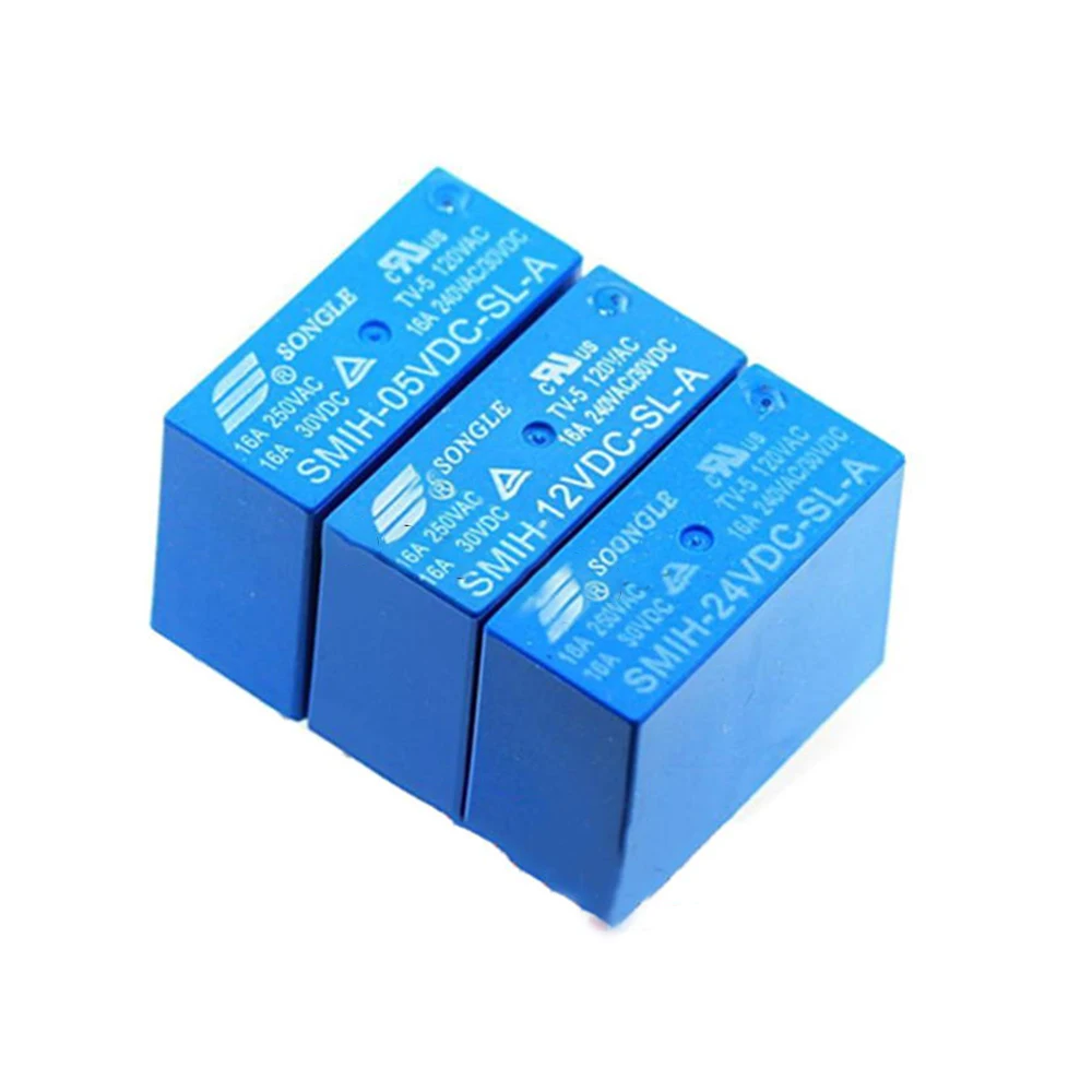 

3 шт./лот Новое реле мощности Φ 5V 12V 24V SMIH 24VDC SL A нормально open16A 6PIN